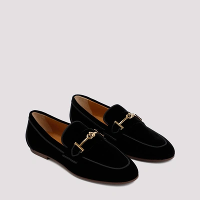 Shop Tod's Loafer T Ring Shoes In Black