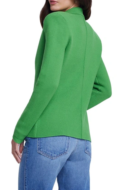 Shop L Agence Lacey Cotton Blend Cardigan In Bright Green
