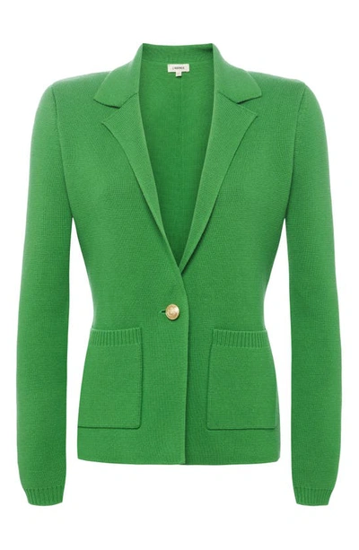 Shop L Agence Lacey Cotton Blend Cardigan In Bright Green