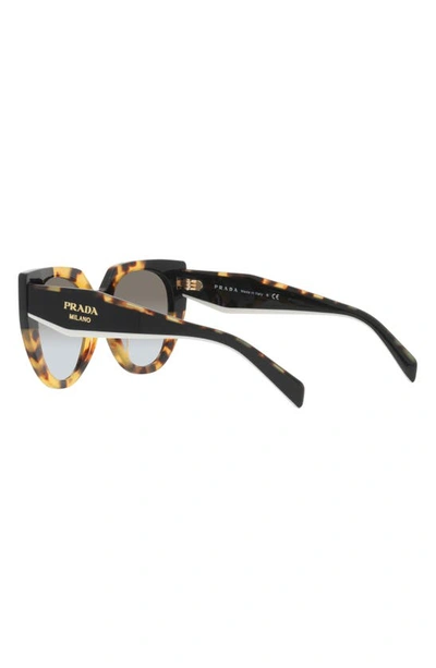 Shop Prada 52mm Cat Eye Sunglasses In Black Tortoise
