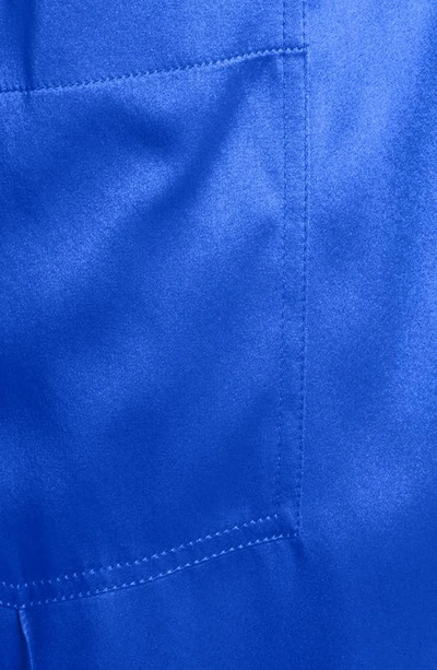 Shop Tom Ford Stretch Silk Satin Pajama Pants In Cobalt Blue
