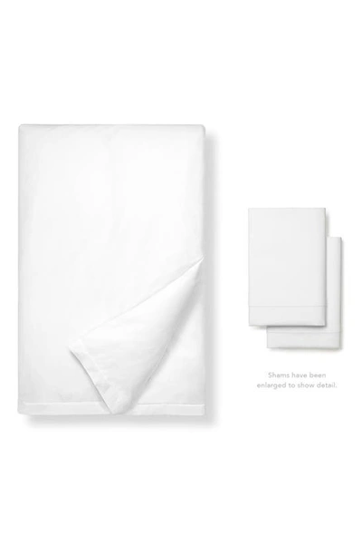 Boll & Branch Signature Hemmed Duvet Set In White