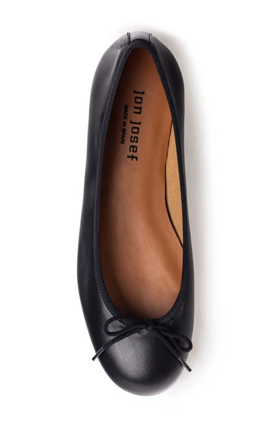 Jon Josef Barcelona Ballet Flat In Black Leather