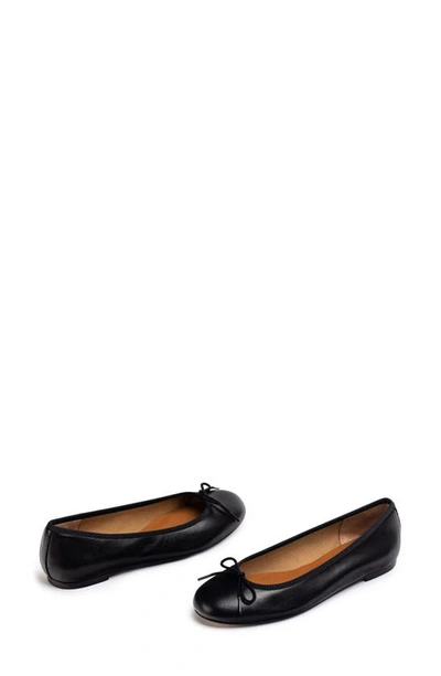 Jon Josef Barcelona Ballet Flat In Black Leather