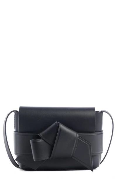 Shop Acne Studios Musubi Bow Detail Crossbody Bag In Black