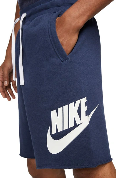 Nike Men's Club Alumni French Terry Shorts In Blue | ModeSens
