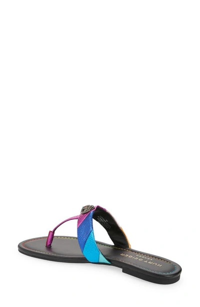 Kurt Geiger Kensington T-strap Sandal In Pink Multi