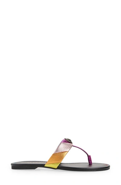 Kurt Geiger Kensington T-strap Sandal In Pink Multi