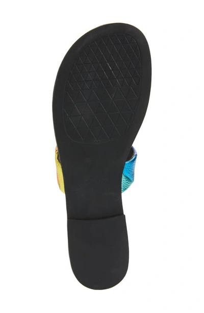 Kurt Geiger Kensington T-strap Sandal In Pink Multi