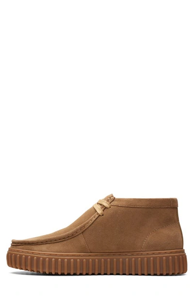 Shop Clarks Torhill Hi Chukka Boot In Dark Sand Suede