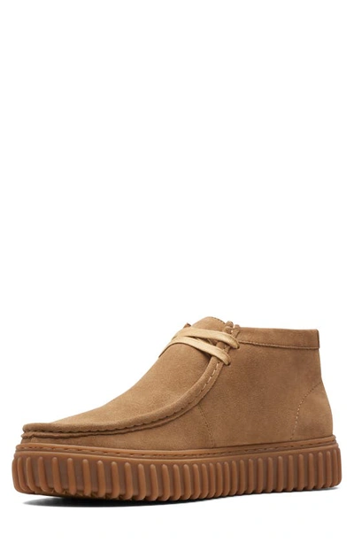 Shop Clarks Torhill Hi Chukka Boot In Dark Sand Suede