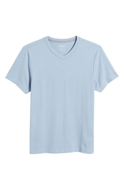 Shop Rhone Element V-neck T-shirt In Misty Blue