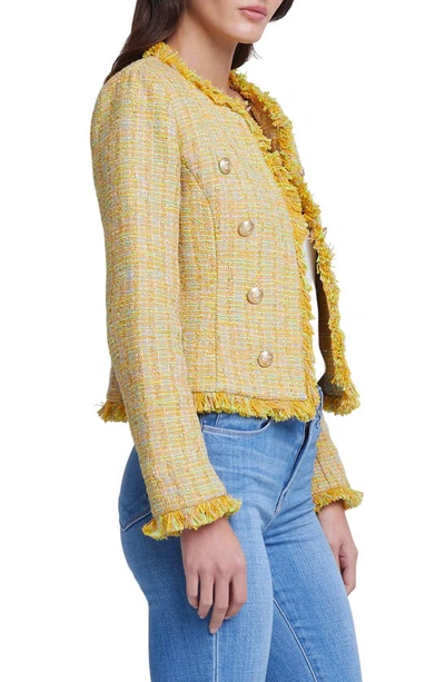 L'agence Tinlee Tweed Blazer In Yellow Multi Tweed