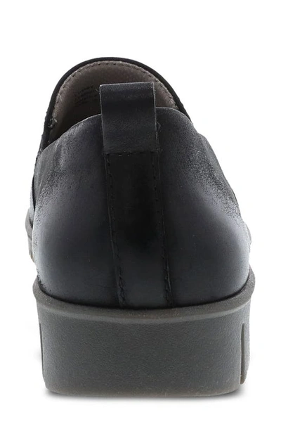 Shop Dansko Linley Slip-on Shoe In Black Burnished Calf