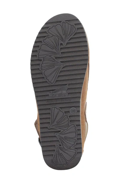 Dansko Merrin Slingback Clog In Tan Burnished Suede