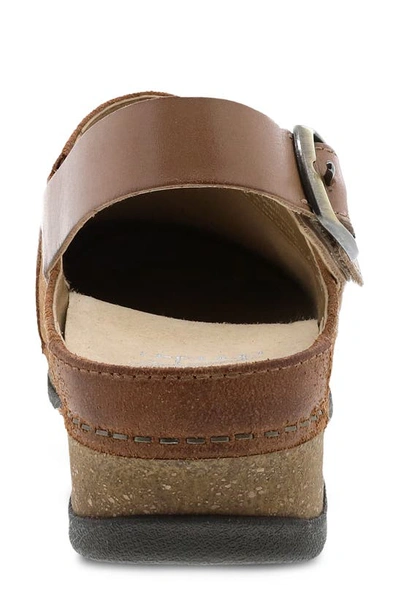 Dansko Merrin Slingback Clog In Tan Burnished Suede