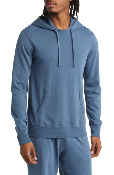 Shop Reigning Champ Lightweight Terry Pullover Hoodie In Washed Blue