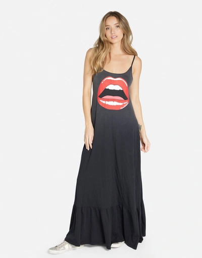 Lauren Moshi Beatrix Red Open Lip In Jet Black Ombre
