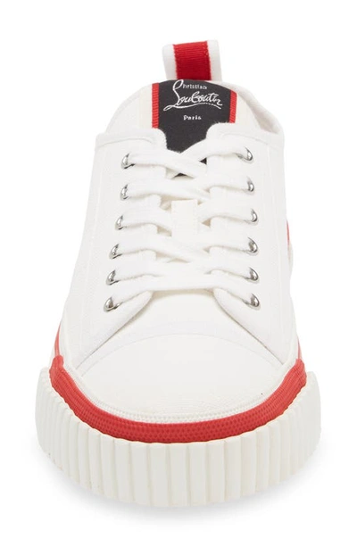 Shop Christian Louboutin Pedro Junior Sneaker In White