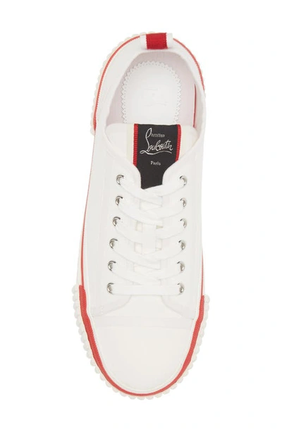 Shop Christian Louboutin Pedro Junior Sneaker In White