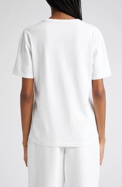 Shop Alexander Wang Essential Cotton Jersey T-shirt In 100 White
