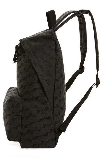 Shop Balenciaga Bb Monogram Jacquard Canvas Backpack In Black