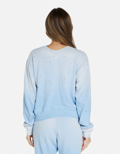 Lauren Moshi Spalding Retro Peace Face In Ice Blue Ombre