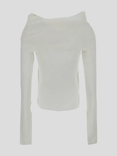 Shop Quira Off-the-shoulders Top In Offwhite