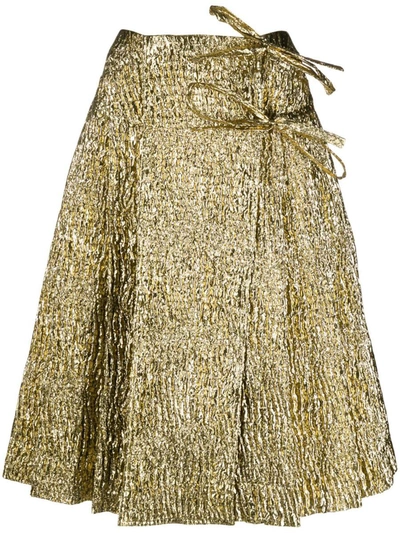 Shop Simone Rocha Skirt In Gold