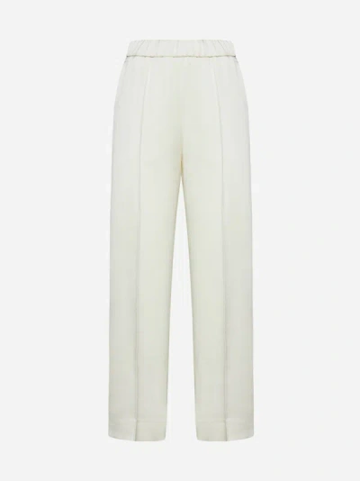 Shop Jil Sander Modal-blend Trousers In Natural