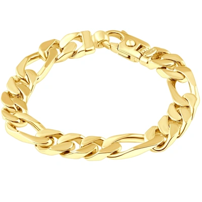 Pompeii3 Men's 14k Gold (90gram) Or Platinum (145gram) 10mm Link Bracelet 8.75" In Multi