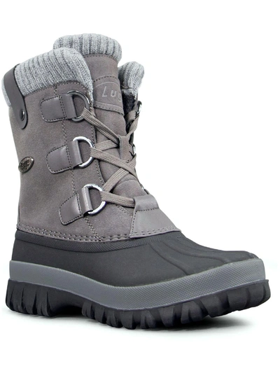 Shop Lugz Stormy Womens Suede Faux Fur Lined Winter & Snow Boots In Multi