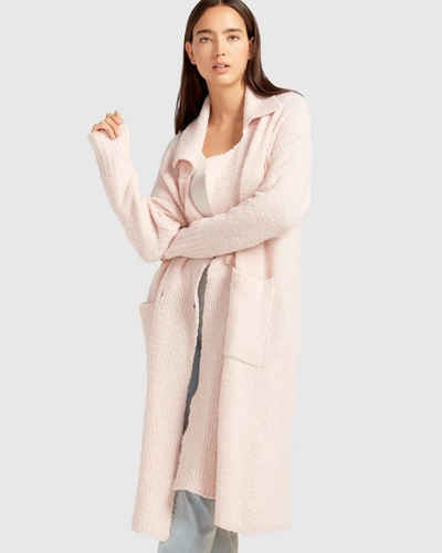 Shop Belle & Bloom Born To Run Sustainable Sweater Coat In Pink