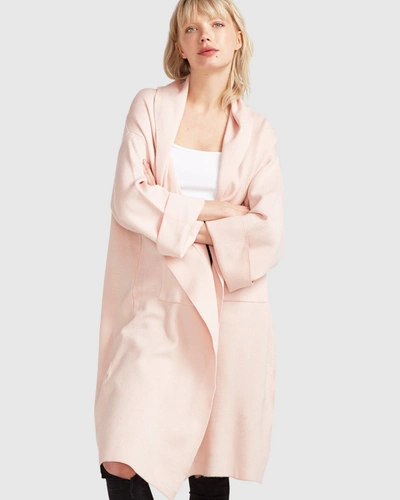 Shop Belle & Bloom Hold The Line Coatigan In Pink