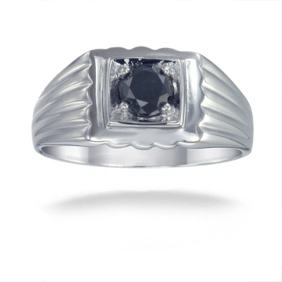 Shop Vir Jewels 3/4 Cttw Men's Black Diamond Engagement Ring Solitaire .925 Sterling Silver