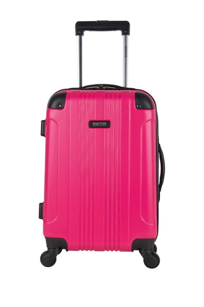 Shop Kenneth Cole Reaction Out Of Bounds 20" Lightweight Hardside 4-wheel Spinner Carry-on Luggage In Magenta