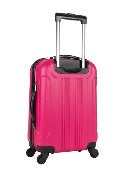 Kenneth Cole Reaction Out Of Bounds 20" Lightweight Hardside 4-wheel Spinner Carry-on Luggage In Magenta