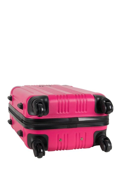 Kenneth Cole Reaction Out Of Bounds 20" Lightweight Hardside 4-wheel Spinner Carry-on Luggage In Magenta