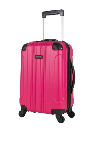 Shop Kenneth Cole Reaction Out Of Bounds 20" Lightweight Hardside 4-wheel Spinner Carry-on Luggage In Magenta