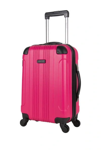 Kenneth Cole Reaction Out Of Bounds 20" Lightweight Hardside 4-wheel Spinner Carry-on Luggage In Magenta
