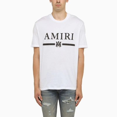 Shop Amiri Ma Bar Crew-neck T-shirt In White