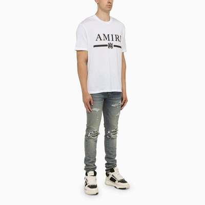Shop Amiri Ma Bar Crew-neck T-shirt In White