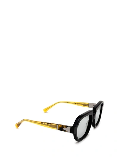 Shop Kuboraum Sunglasses In Black Matt &amp; Transparent Amber
