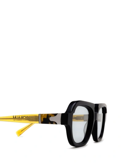 Shop Kuboraum Sunglasses In Black Matt &amp; Transparent Amber