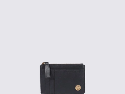 Shop Versace Black Leather Wallet