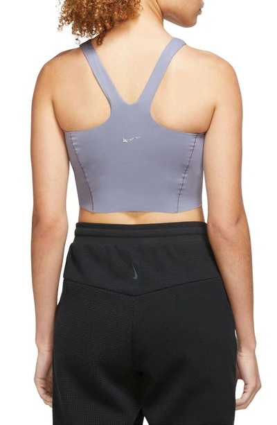 Shop Nike Yoga Dri-fit Luxe Crop Tank In Indghz/ Multic
