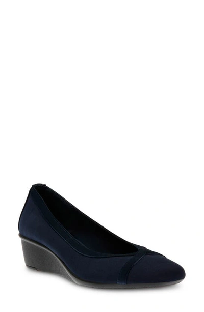 Shop Anne Klein Milly Ballet Wedge In Navy