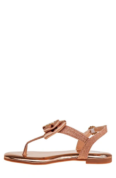 Shop Badgley Mischka Collection  Bow Sandal In Rose Gold