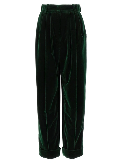 Shop Alexandre Vauthier 'boyfriend' Pants In Green