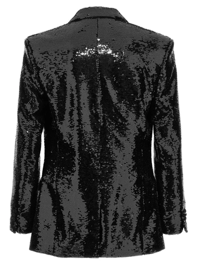 Shop Balmain Sequin Blazer Jacket In Black